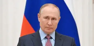 Władimir Putin, prezydent Rosji, podczas przemówienia do narodu