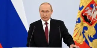 Władimir Putin, prezydent Rosji, podczas wypowiedzi dla mediów