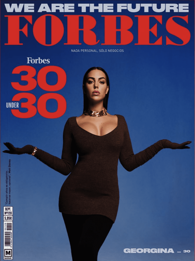 Georgina Rodríguez na okładce magazynu Forbes