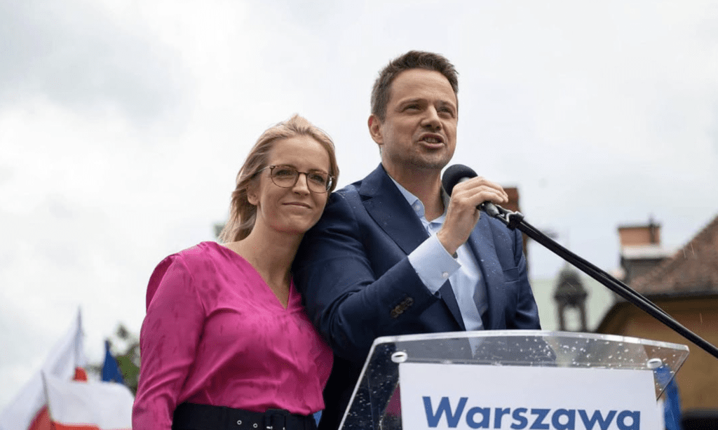 Małgorzata Trzaskowska podczas spotkania publicznego