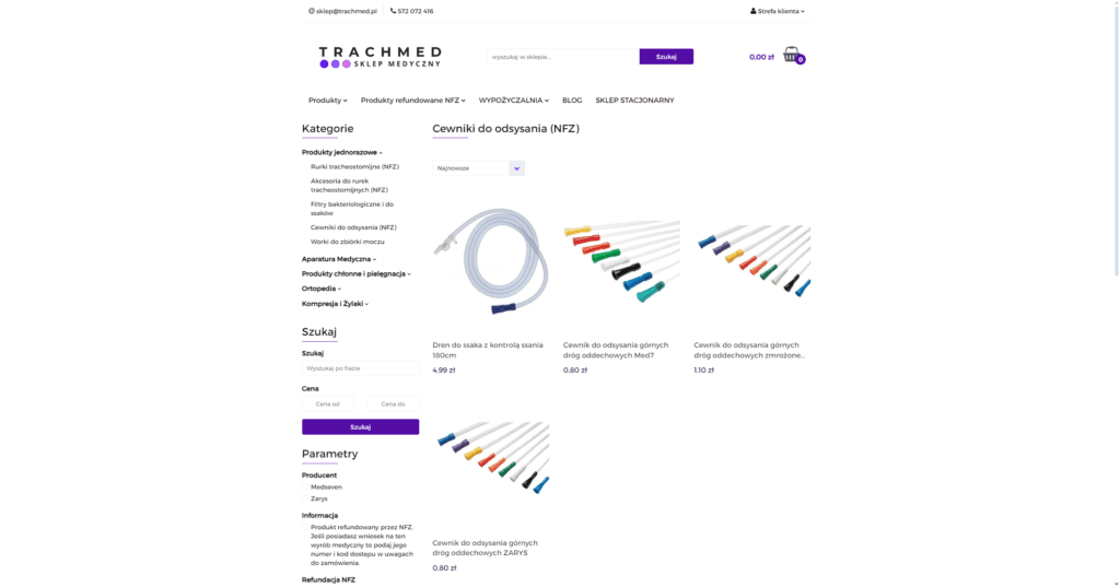 Cewniki do odsysania