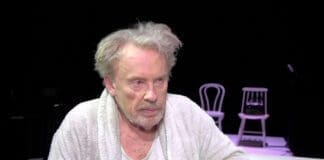 Jadwiga Jankowska-Cieślak i Daniel Olbrychski na scenie teatralnej