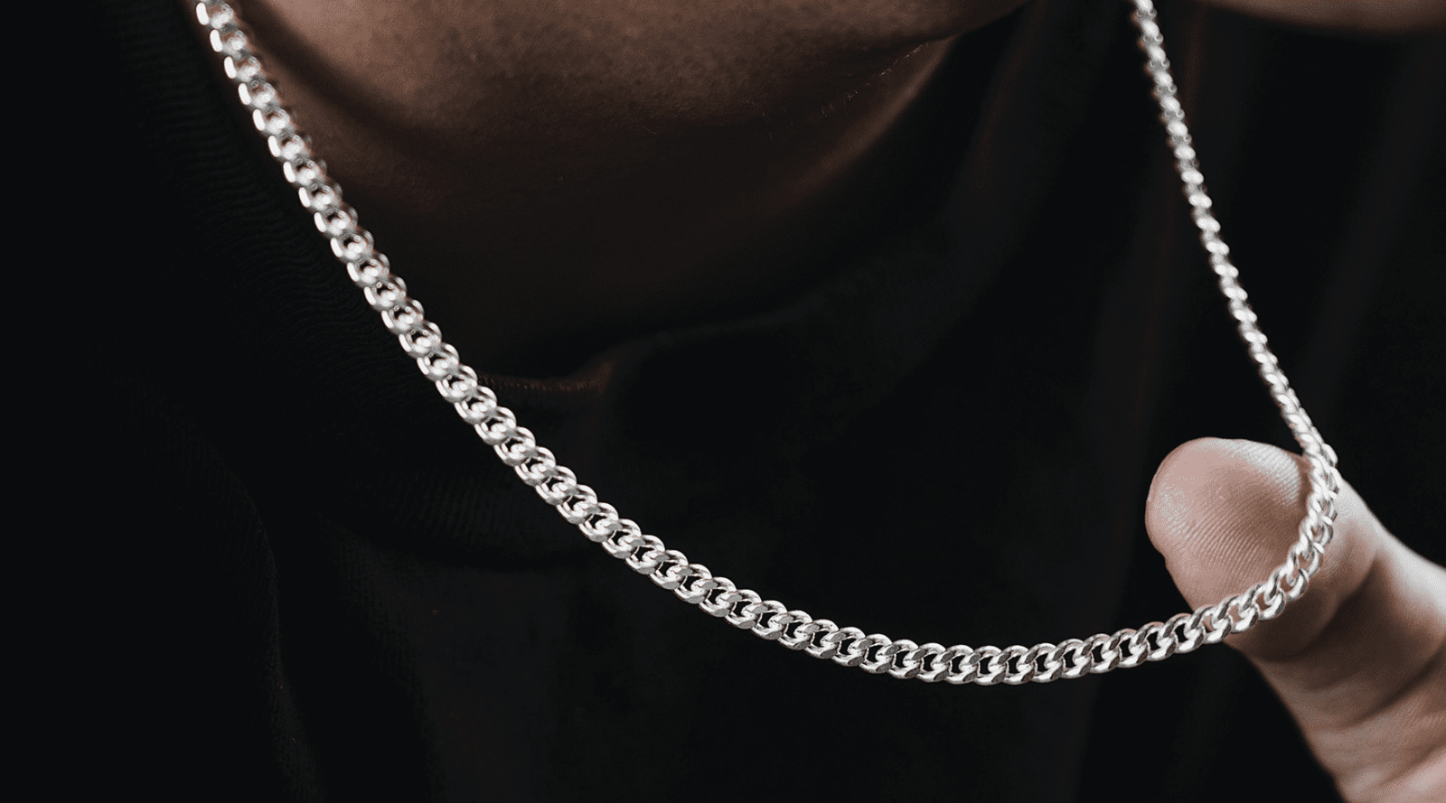 Srebrne łańcuszki męskie