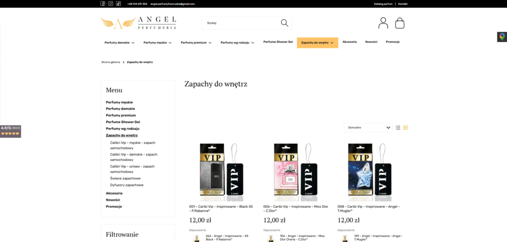 Zawieszki zapachowe do samochodu